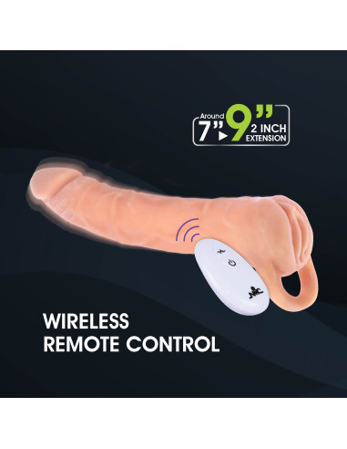 NMC 9 INCH TPE EXTENSION SLEEVE WITH REMOTE CONTROL BULLET